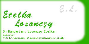 etelka losonczy business card